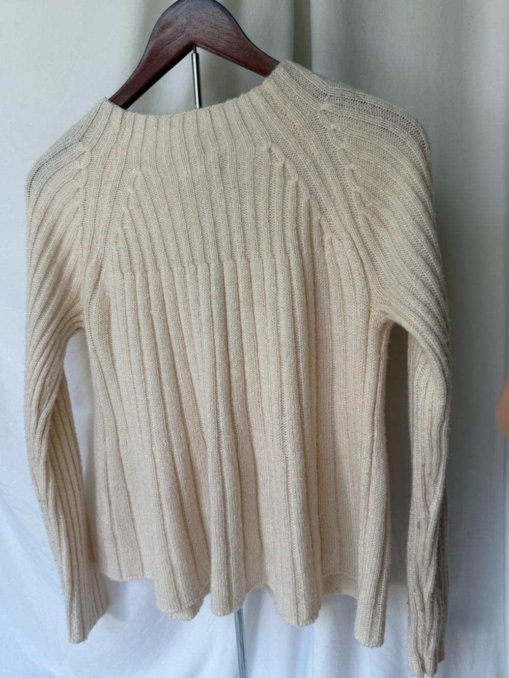 Ivory Ribbed Crewneck Sweater - Picture 6 of 6